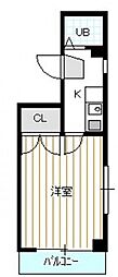 第2YKCビル 1Kの間取図画像