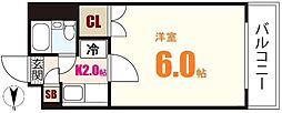 ｐｅｔｉｔ　ｐａｓ長束 1階1Kの間取り