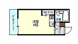 第2水口ビル ワンルームの間取図画像