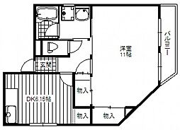 RSビル 1DKの間取図画像