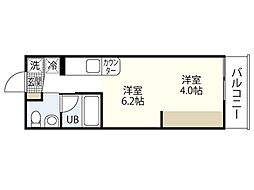 リヴィエール戸坂2 ワンルームの間取図画像