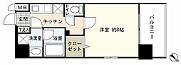 ラフェリア東観音 1Kの間取図画像