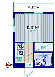 ヴェルミヤケ 1Kの間取図画像
