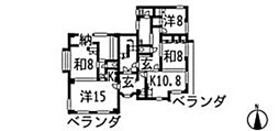 コーポ香鯉園 4SLDKの間取図画像