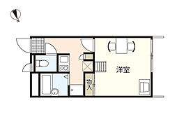 レオパレスChambreN 1Kの間取図画像