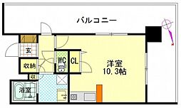 ランドマークシティ相生橋 ワンルームの間取図画像