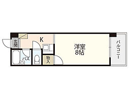 リマーカーブル己斐 1Kの間取図画像