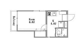 山根ビル柳ケ丘 1Kの間取図画像