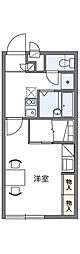 レオパレスアクシス 1Kの間取図画像