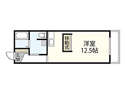 フォーシーズンズ ワンルームの間取図画像