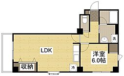第二井原コーポ 1LDKの間取図画像