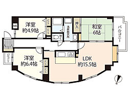 シーブリーズ東原弐番館 3LDKの間取図画像