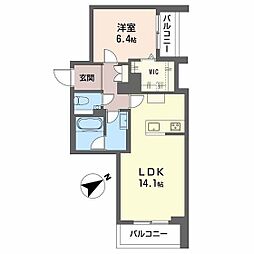 Allume 1LDKの間取図画像