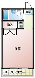 FITSビル段原南 ワンルームの間取図画像