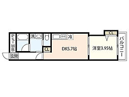 LEDOME阿品 1DKの間取図画像