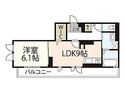 セントラルスクエア庚午 1LDKの間取図画像