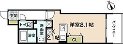 セントヒルズ上幟町 ワンルームの間取図画像