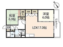 とぴあビル 2LDKの間取図画像