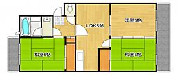 第2住田マンション 3LDKの間取図画像
