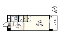 第3柴田ビル 1Kの間取図画像