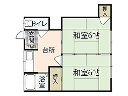 メゾン府中 2Kの間取図画像