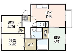 ファミール山田 3LDKの間取図画像