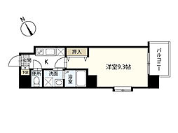 CanalVista 1Kの間取図画像