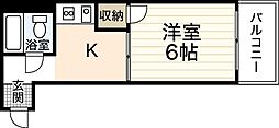 Sビル本川 1Kの間取図画像