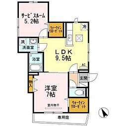 サクラコート 1SLDKの間取図画像