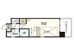 グランドポレストーネ鶴見 ワンルームの間取図画像