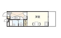 レオパレスボンジョルノナカオ 1Kの間取図画像
