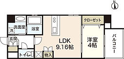 パークフラッツ土橋 1LDKの間取図画像