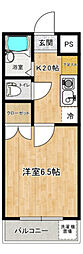 リベラル参番館 1Kの間取図画像