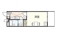 レオパレスレガーメ住吉 1Kの間取図画像
