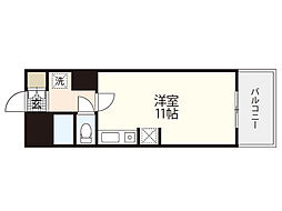 ダイアパレス舟入幸町 1Kの間取図画像