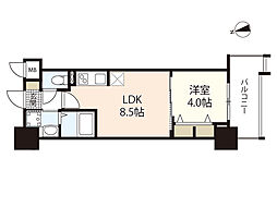 S-RESIDENCE本川町afford 1LDKの間取図画像