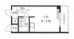 小松コーポ御幸 1Kの間取図画像