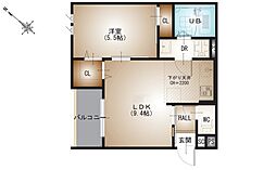 REGALEST 牛田本町 1LDKの間取図画像