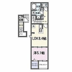 プラムガーデンC 1LDKの間取図画像
