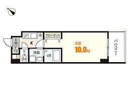 エイトバレー古市Annex 1Kの間取図画像