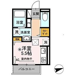 ドラークメゾン ワンルームの間取図画像