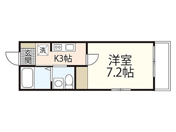 カッサフォルテ光南 ｜広島県広島市中区光南1丁目(賃貸アパート1K・3階・21.09㎡)の写真 その2