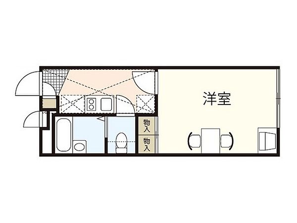 広島県広島市西区井口3丁目(賃貸アパート1K・2階・19.87㎡)の写真 その2