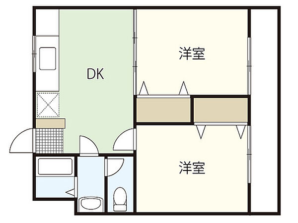 エスティード光南 ｜広島県広島市中区光南3丁目(賃貸マンション2DK・3階・34.00㎡)の写真 その2