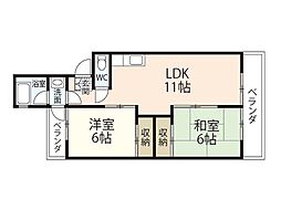 翠光マンション 2LDKの間取図画像