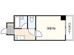 Fビル井口 1Kの間取図画像