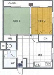 松浦ビル 2LDKの間取図画像