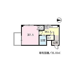 KOWA 1DKの間取図画像
