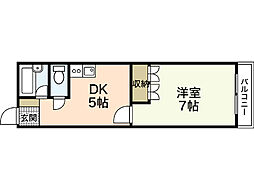 フィローセあさひ 1DKの間取図画像