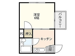 Brillo竹屋 4階1Kの間取り